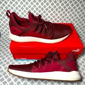 Mens 13US Puma NRGY Neko Knit Pomegranate-Puma Black